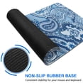 thumbnail image 6 of Long Mouse Pads for Desk,Blue Paisley Pattern Desk Mats on Top Of Desks, Desk Mouse Pad Extra Large with 3mm Non-Slip Base and Stitched Edge for Gaming,Office,Work,Home 31.5"x11.8", 6 of 6