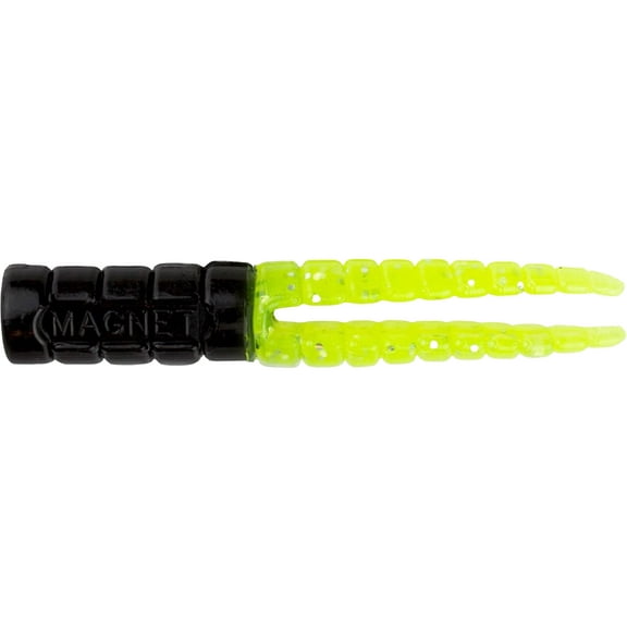 Crappie Magnet Grub Black/Chartreuse Flash