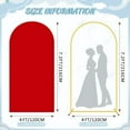 thumbnail image 3 of 7.2FT Arch Stand with Red Arch Cover Set Metal Arch Backdrop Stands and Arch Stand Cover Balloon Wedding Backdrop Arch Covers for Birthday Party Baby Shower Ceremony Banquet Decor, 3 of 7