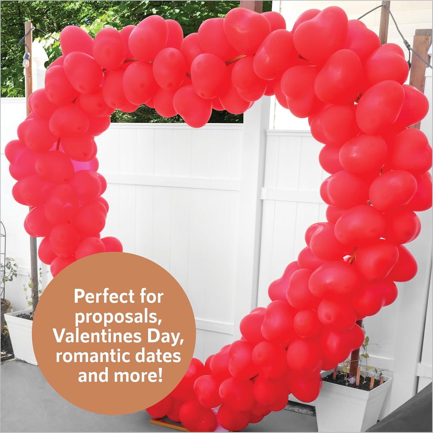 Upper Midland Products Romantic Balloon Arch Sign Marry Me Proposal Decorations & Engagement Party Decorations
