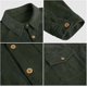 thumbnail image 3 of Mens Corduroy Shirts Green Long Sleeve Button Down Trucker Jacket Shirt Casual Work Shacket Shirt With Pocketssizexxl, 3 of 4