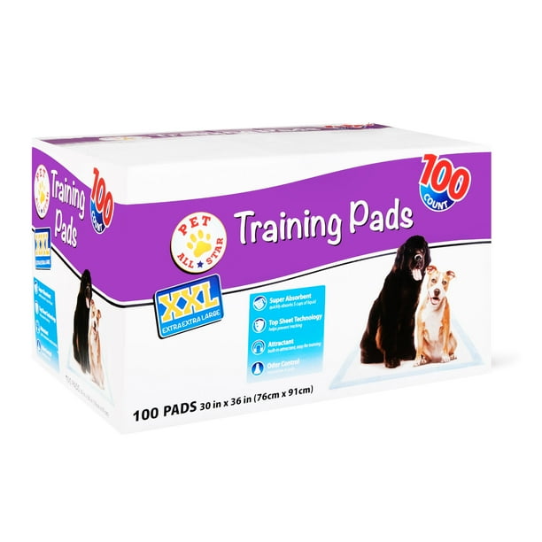Pet All Star XXL Training Pads, 30 in x 36 in, 100 Count