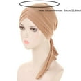 thumbnail image 3 of Ediodpoh Back Long Tail Turban Cap for Women with Adjustable Tie for Comfortable Fit Bandanas for Women H, 3 of 4