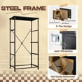 thumbnail image 4 of 4 Drawer Vertical Storage Dresser Elegant 3d effect featuring golden curves geometric shapes with Wood Top Fabric Pull Drawers, 4 of 8