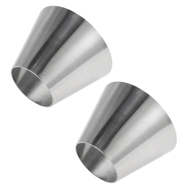 Rebajado Único Adaptador de Tubo de Escape Conector de Doblado Mandrel de 2" OD a 3.5" OD de Acero Inoxidable 201 Longitud de 3 pulgadas Tono Plateado