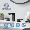 thumbnail image 5 of KINGTACK Matte Black Bathroom Faucet 3 Hole, 8 inch Widespread Bathroom Faucet with Pop Up Drain, 2 Handle Vanity Faucet with Water Supply Hoses, 5 of 11