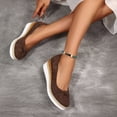 thumbnail image 5 of DIVVce Wedge Espadrille Shoes For Women Knotted Suede Closed Toe Comfortable Slip On Casual Footwear, 5 of 8