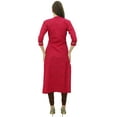 thumbnail image 3 of Bimba Straight Kurta Kurti Contemprory Chic Style Indian Long Tunic Blouse, 3 of 3