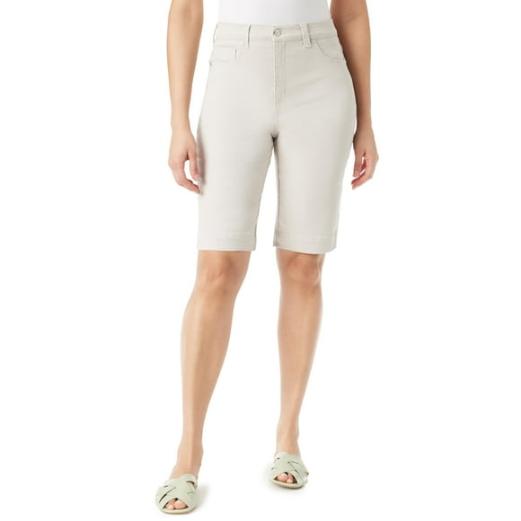 Shorts Bermuda de tiro alto Gloria Vanderbilt Amanda para mujer en Stonewood