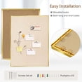 thumbnail image 5 of DOLLAR BOSS Linen Bulletin Board 24x18 Inches Cork Board for Wall Poster Board with Gold Aluminum Frame Hanging Pin Board Vision Board for Home Office Room Decor with 10 Push Pins, 5 of 10