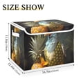 thumbnail image 4 of Bird Leaves Pineapple Flower Storage Basket Foldable Laundry Basket Shelf Kids Toy Storage Container Organizer with Handles, 4 of 7