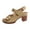 Brown, variant on Red Ladies Versatile Metal Buckle Peep Toe Sandals With Comfortable Thick Heel High Heel Suitable For Spring Summer Seasons Outdoor Activities