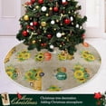 thumbnail image 6 of GZHJMY Thanksgiving Tree Skirt Yellow Sunflower Pumpkin Car Xmas Tree Skirt Floor Door Round Mat Decorations for Holiday Party Home Christmas Day Ornaments, 35.4", 6 of 6