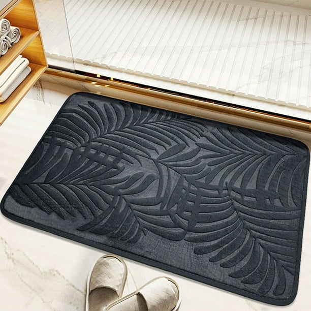 Juego de Alfombrillas de Baño Gris Oscuro, Absorbentes de Agua y con Base Antideslizante, Superabsorbentes y de Secado Rápido, Ideales para Decoración Contemporánea, para Duchas y Baños, 40 X 60 Cm,