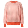thumbnail image 4 of WEAIXIMIUNG Chemises à Manches Longues pour Femmes Entraînement Mode Décontractée Manches Longues Col Rond Sweatshirts Imprimé Rayé Pull Sans Capuche Haut, 4 of 8
