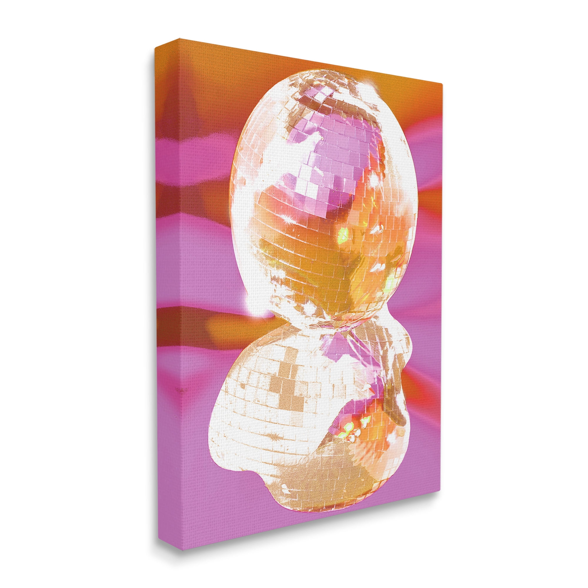 Stupell Industries Groovy Disco Abstraction Abstract Painting Gallery Wrapped Canvas Art Print Wall Art, 16 x 20