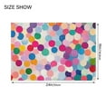 thumbnail image 4 of Yayeee Bath Rug for Bathroom Floor Non Slip Contour Fluffy Soft Absorbent Mat, 20"x24", Light Colorful Circles, 4 of 7