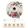 thumbnail image 6 of 13 Inch Round Placemats Set of 6, Christmas Non Slip Heat Insulation PP Table Mats, Xmas Snowman Truck Snowflake Tree Balls Rustic Washable Place Mats for Kitchen Dining Party Table Decor, 6 of 7
