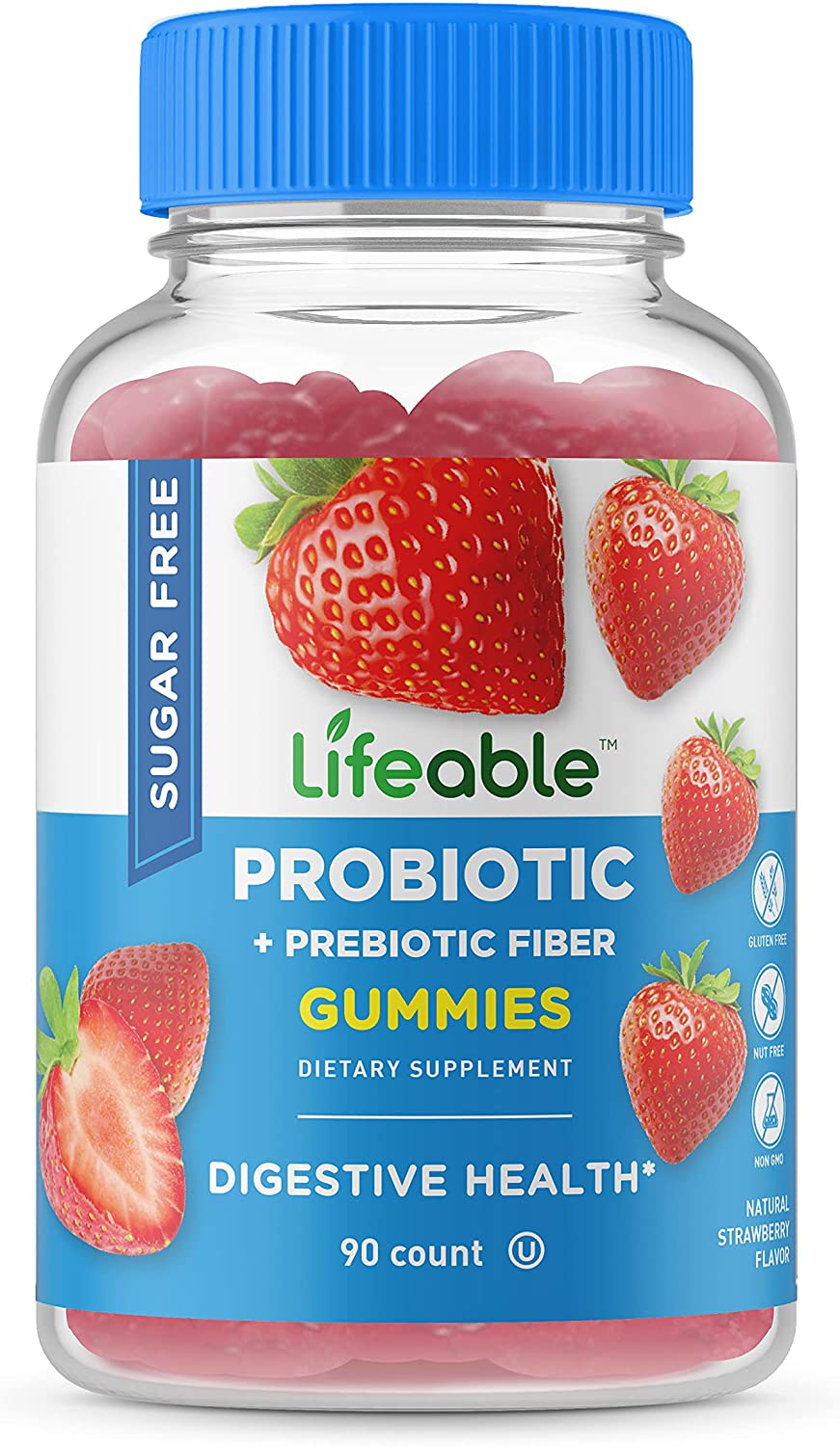 Lifeable Sugar Free Probiotics with Prebiotics Fiber Great Tasting