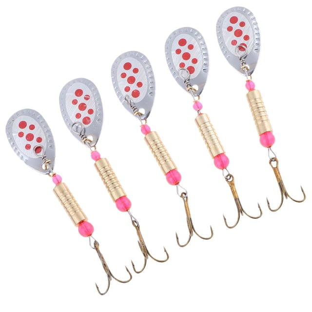 5pcs De Lentejuelas Señuelos Pesca Artificial Cebos Duros 04 Baoblaze Señuelos de la cuchara de pesca