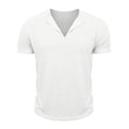 thumbnail image 3 of LIaqionyy Men's Short Sleeve Casual Basic Fashion V Neck Tee Shirts Summer Lightweight Solid Color Tops, 3 of 7