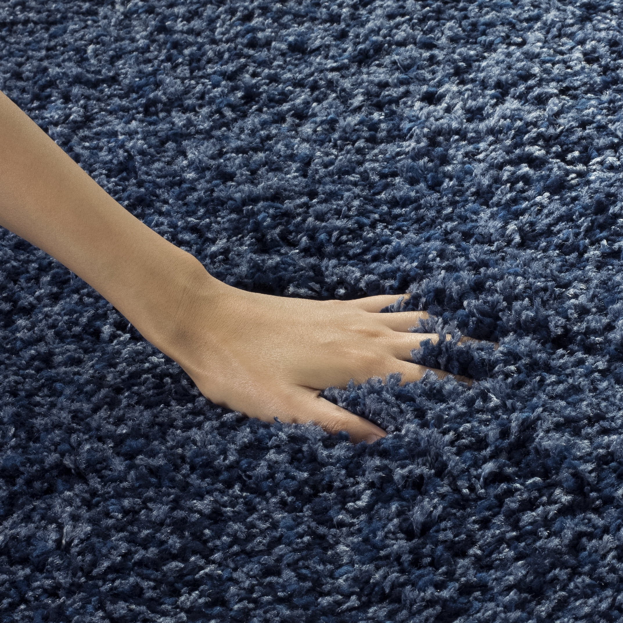 Safavieh California Plush Solid Shag Area Rug, Navy, 6' x 8'