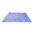 thumbnail image 2 of Ahgly Company Machine Washable Indoor Square Persian Blue Traditional Area Rugs, 8' Square, 2 of 4