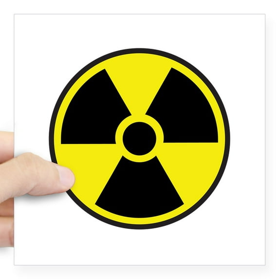 CafePress - Radiation Warning Symbol Square Sticker 3 X 3 - Square Sticker 3" x 3"