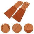 thumbnail image 1 of IFANLANDOR 1 Paire de Gants de Travail pour Femmes avec Sangles Réglables pour Environnements Extérieurs Imitation Velours Marron, 1 of 8