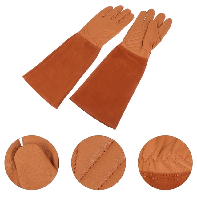 IFANLANDOR 1 Paire de Gants de Travail pour Femmes avec Sangles Réglables pour Environnements Extérieurs Imitation Velours Marron