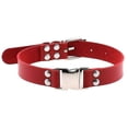 thumbnail image 4 of Nuevo collar gargantilla con cierre magnético de cuero sintético estilo punk gótico negro de estilo Harajuku para mujer y hombre, joyería de rock y metal para fiestas, accesorios góticos, morado, 4 of 5