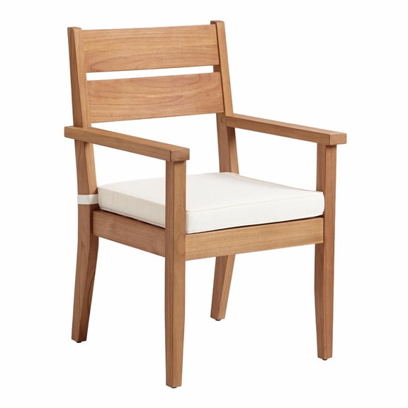 Linon Carenen Outdoor Dining Arm Chair - Natural/Antique White