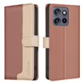 thumbnail image 1 of Premium RFID Blocking Wallet Case for Motorola Moto Thinkphone 25 with 3 Card Slots & Stand Brown, 1 of 5