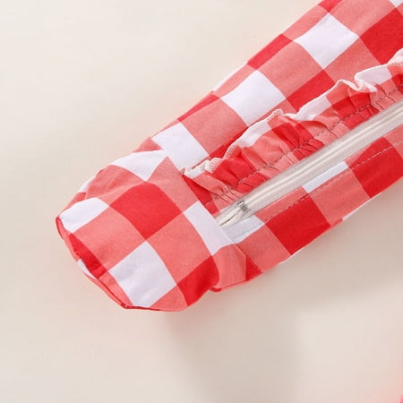 

Gubotare Jumpsuit For Baby Boy Baby Girl Bubble Romper Crewneck Puff Long Sleeve Sweatshirt Onesie Oversized Sweater Fall Outfit Clothes Red 3-6 Months