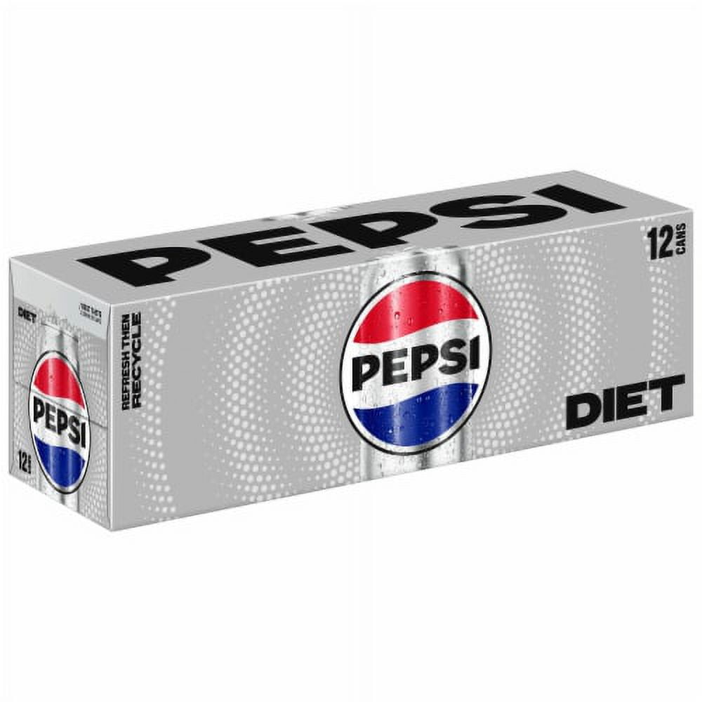Pack of 2 - Diet Pepsi Cola Diet Soda Cans 12 pk / 12 fl oz