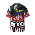 thumbnail image 6 of Lsque Sml Jeffy print Men's Cuban Collar Short Sleeve Shirt Summer Beachwear Casual Button Down Fashionable Vacation Leisure Shirt-3X-Large, 6 of 7