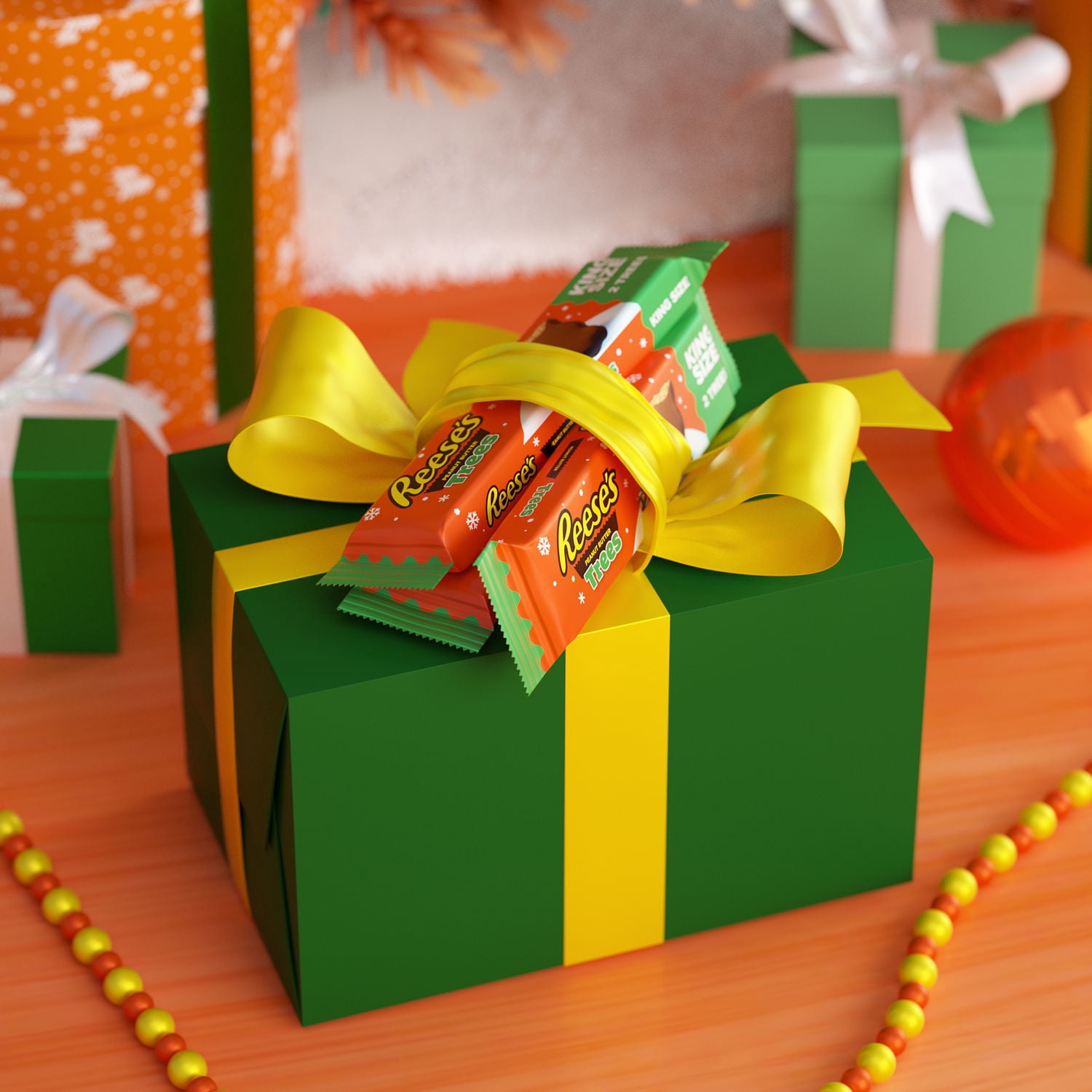 Reese's Milk Chocolate King Size Peanut Butter Trees Christmas Candy, Pack 2.4 oz