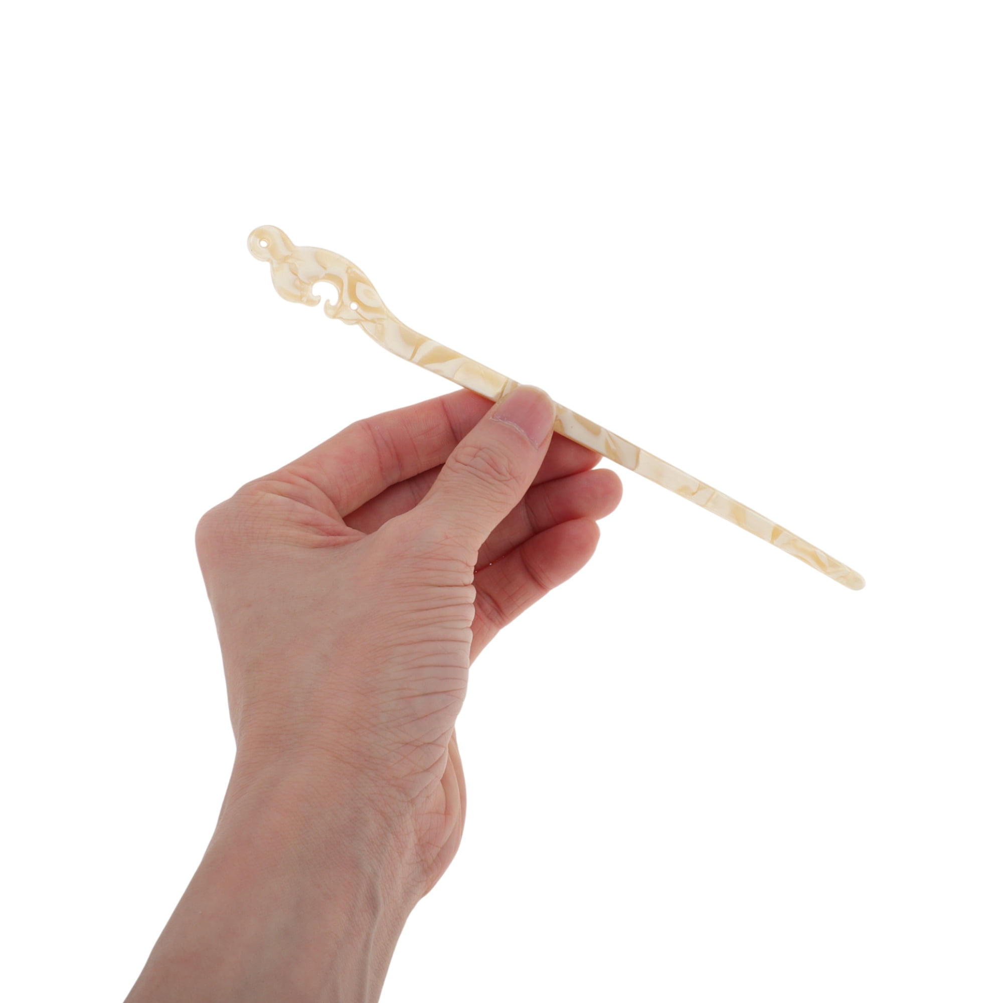 Unique Bargains Cloud Hair Chopstick for Women Beige 1 Pc