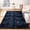 Dark Navy, variant on Memoryfield 6' x 9' Area Rug, Tie-Dye Plush Non-Skid Rug, for Bedroom Living Room Nursery, Brown