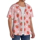 thumbnail image 2 of Balery Strawberry Camisa Casual de Manga Corta con Botones para Hombre, Texturizada, Estilo Cubano, para Playa, Verano-XX-Large, 2 of 5