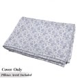 thumbnail image 5 of Paisley Floor Pillow Lounger Cover, Abstract Backgrounded Hand Drawn Style Pattern with Flowers Leaves and Buds, Nap Mat Printed Fabric Case for 5 Pillows, 88" x 27", Black and White, by Ambesonne, 5 of 5