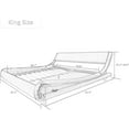 thumbnail image 5 of Allewie King Size Platform Bed Frame with Curved Adjustable Headboard, Faux Leather Upholstered Style, 10'' Mattress Recommended, Black, 5 of 8