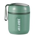 thumbnail image 1 of Fiambrera térmica con aislamiento de acero inoxidable, 1 capa, recipiente para alimentos a prueba de fugas, apto para niños y adultos, ideal para el colegio o de picnic, 1 of 8