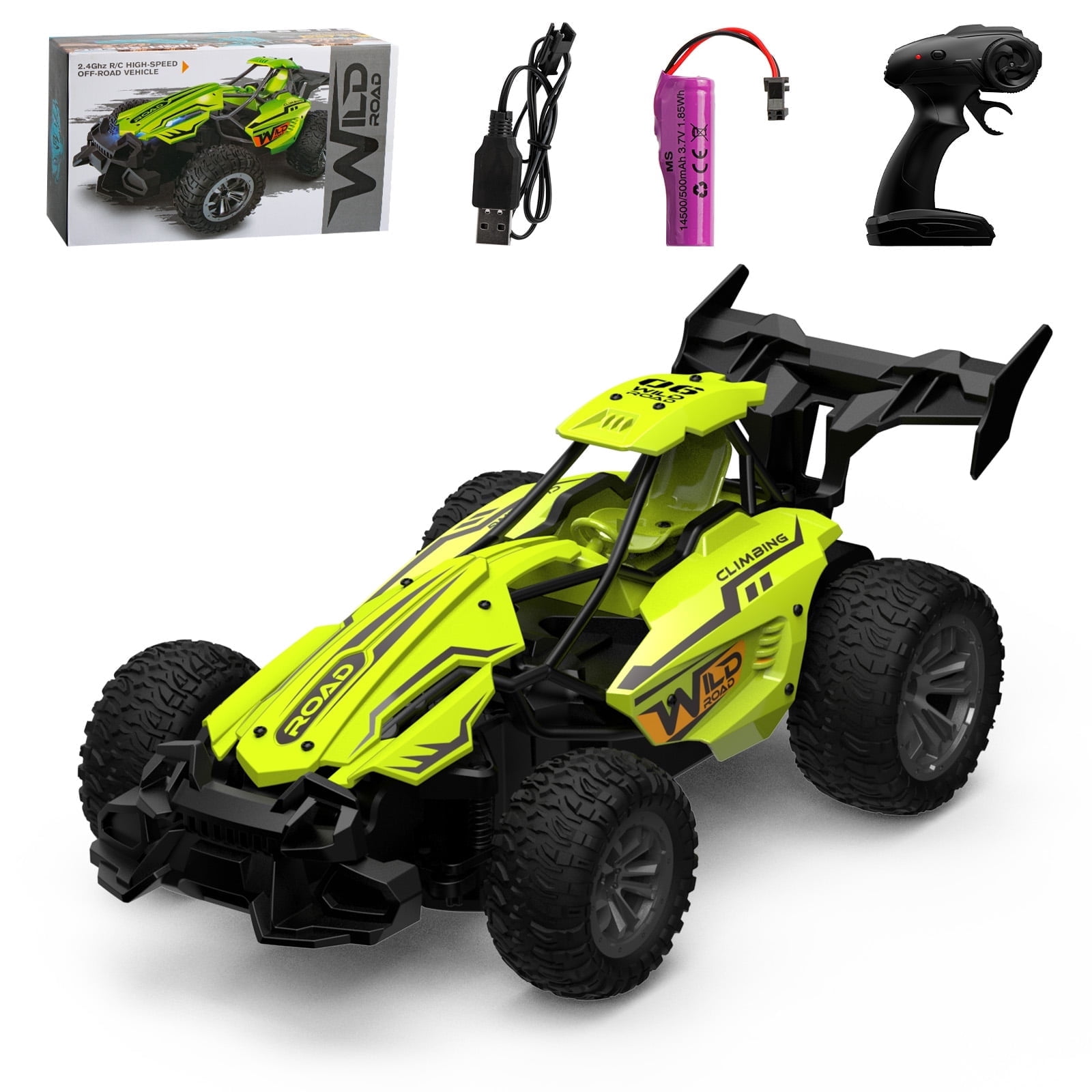 Dammyty Remote Control Cars, 2.4Ghz High Speed RC Car Toys for Boys Girls, All Terrain off Road RC Truck for Kids