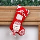 thumbnail image 2 of Adornos navideños, adornos para chimenea, bolsas de regalo, calcetines de dulces, calcetines navideños de punto rojos y blancos., 2 of 3