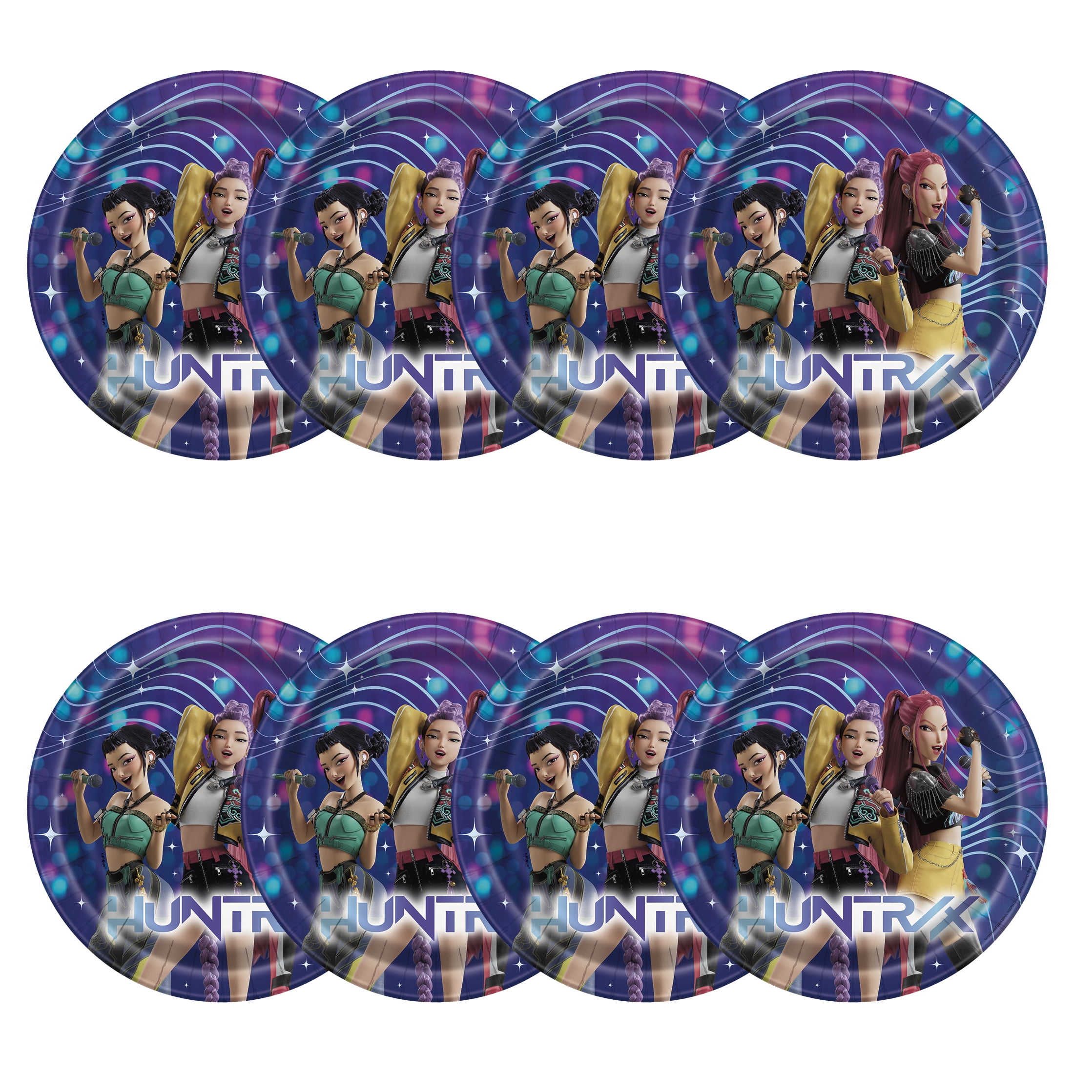 KPop Demon Hunters 8 Count 8.5IN Multicolor Dinner Paper Plates