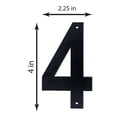 thumbnail image 2 of HY-KO 4" Black Plastic Modern Number 4, 2 of 8