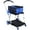 Blue, variant on Collapsible Utility Cart Multi Use Functional Collapsible Shopping Carts 2-Tier Collapsible Shopping Cart with Baskets Carrito Para Supermercado Con Ruedas