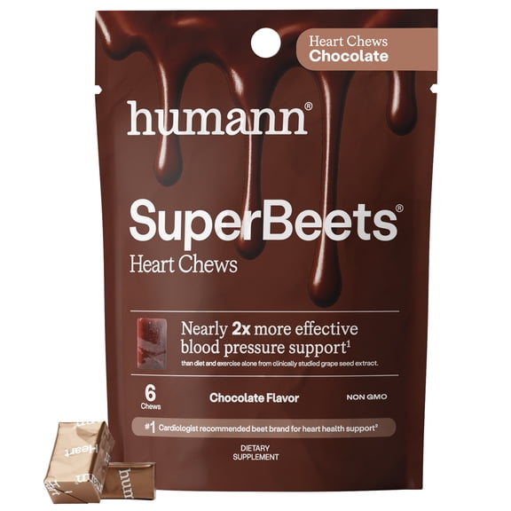 HumanN SuperBeets Heart Chews Chocolate Flavored 6ct