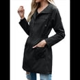 thumbnail image 1 of Chaqueta Impermeable Ligera para Mujer, con Capucha, Mangas Largas y Cremallera, para Actividades Al Aire Libre Negro L, 1 of 9